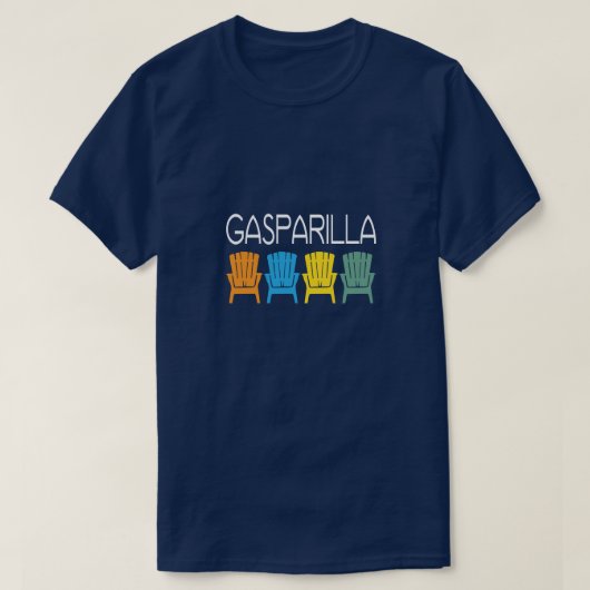 Gasparillaの島のフロリダのビーチチェア Tシャツ (デザイン正面)