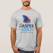 Gaspee250火船オン軽量バックガード Tシャツ (正面)