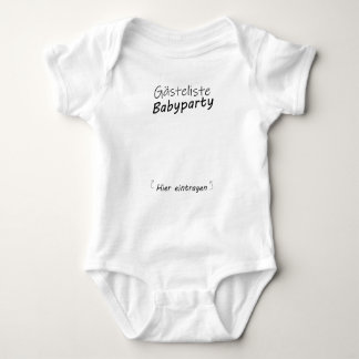 Gästebuch Babyparty Geburt Junge Mädchen Gästelist ベビーボディスーツ
