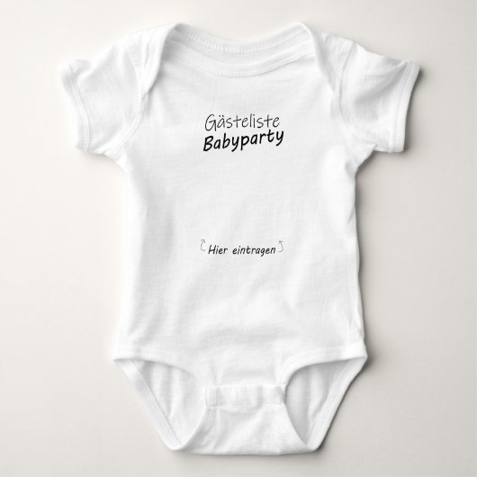 Gästebuch Babyparty Geburt Junge Mädchen Gästelist ベビーボディスーツ (正面)