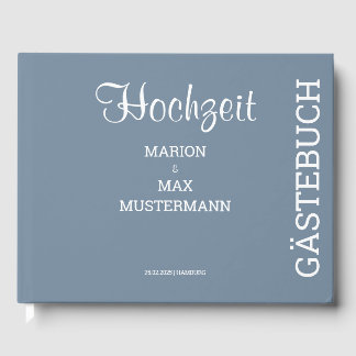 Gästebuch Hochzeit Dusty Blue 01 ゲストブック