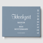 Gästebuch Hochzeit Dusty Blue 01 ゲストブック (正面)