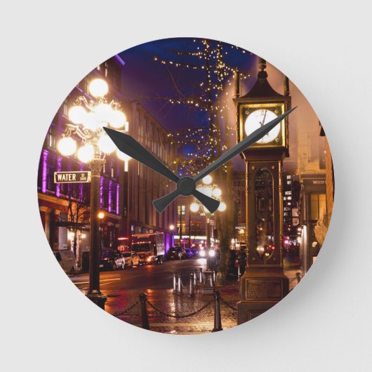 Gastown Steamclock ラウンド壁時計 (正面)