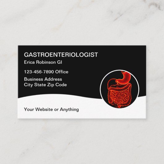 Gastroenterologist Medical Business Cards 名刺 (正面)