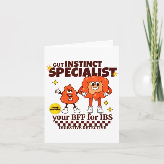 Gastroenterologist Retro Intestine Gift Ibs Gi Nur カード (正面)