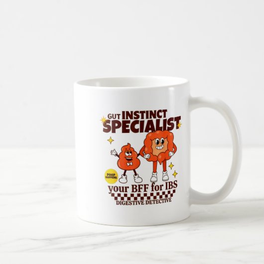 Gastroenterologist Retro Intestine Gift Ibs Gi Nur コーヒーマグカップ (右)