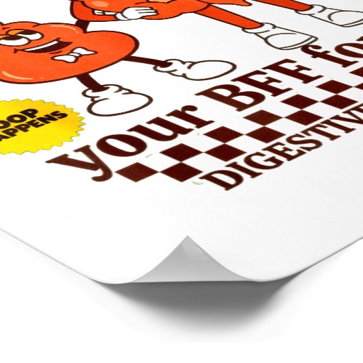 Gastroenterologist Retro Intestine Gift Ibs Gi Nur ポスター (角)