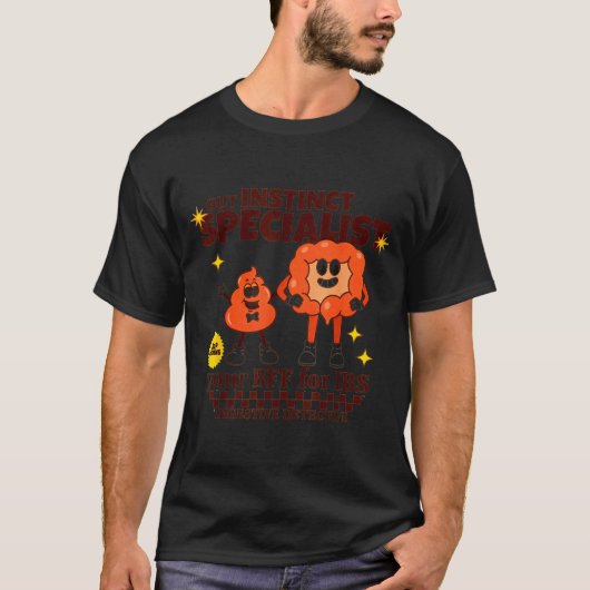 Gastroenterologist Retro Intestine Gift Ibs Gi Nur Tシャツ (正面)