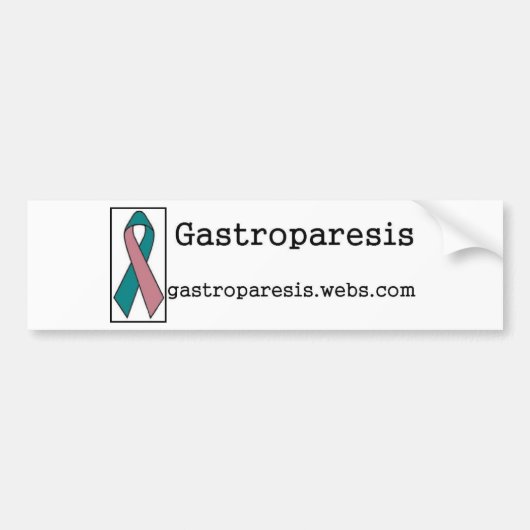 Gastroparesisの認識度 バンパーステッカー (正面)