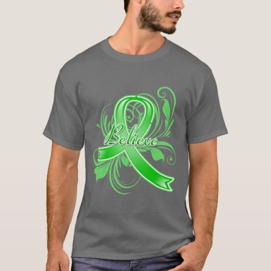Gastroparesisは華麗さのリボンを信じます Tシャツ (正面)