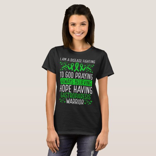 Gastroparesis Warrior Disease Awareness Ribbon Tシャツ (正面フル)