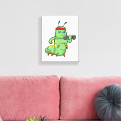 Gaterpillar at Strengthトレーニングとダンベル キャンバスプリント (インサイチュ (リビング))