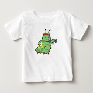 Gaterpillar at Strengthトレーニングとダンベル ベビーTシャツ
