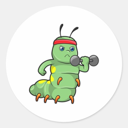 Gaterpillar at Strengthトレーニングとダンベル ラウンドシール (正面)