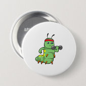 Gaterpillar at Strengthトレーニングとダンベル 缶バッジ (正面&裏面)