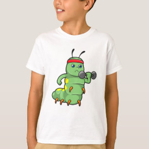 Gaterpillar at Strengthトレーニングとダンベル Tシャツ