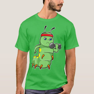 Gaterpillar at Strengthトレーニングとダンベル Tシャツ