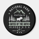 Gates of the Arctic – Moose and Forest Alask マグネット (正面)