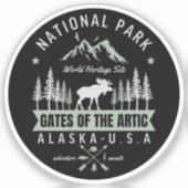 Gates of the Arctic National Park Alaska シール (正面)