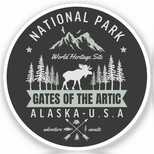 Gates of the Arctic National Park Alaska シール (正面)
