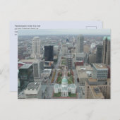 Gateway Archの上から見る、セントルイス ポストカード (正面/裏面)