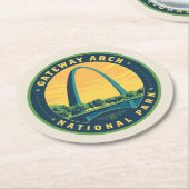 Gateway Arch National Park ラウンドペーパーコースター (アングル)