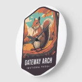 Gateway Arch National Park Clock 2025 ラージ壁時計 (傾斜)