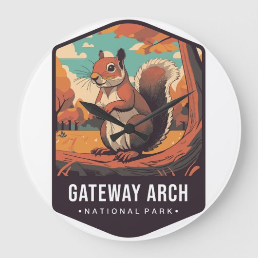 Gateway Arch National Park Clock 2025 ラージ壁時計 (正面)