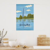 Gateway Arch National Park Travel Poster ポスター (キッチン)