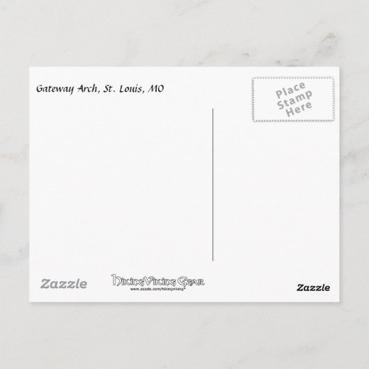 Gateway Arch, St. Louis, MO ポストカード (裏面)