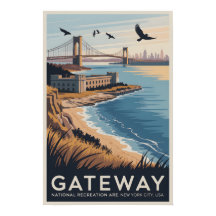 Gateway NY アート | ヴィンテージ パーク 旅行ポスター