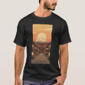 Gateway to Fuji - Traditional Japanese Sunset Art Tシャツ (正面)