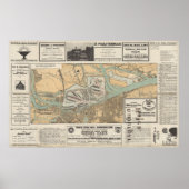 Gateway to the World: Der Hafen von Hamburg Map ポスター (正面)
