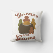 Gather and Game サンクスギビング アート デザイン クッション (正面)