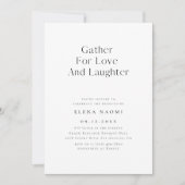 Gather For Love Budget格安ブライダルシャワー写真 招待状 (正面)