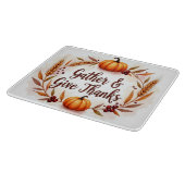 Gather & Give Thanks Thanksgiving Cutting Board カッティングボード (角)