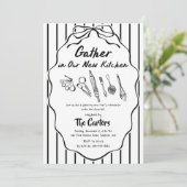 Gather in Our New Kitchen Housewarming 招待状 (スタンド正面)