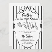 Gather in Our New Kitchen Housewarming 招待状 (正面/裏面)