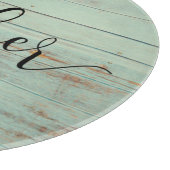 Gather Script Wood Sage Greenヴィンテージ カッティングボード (角)