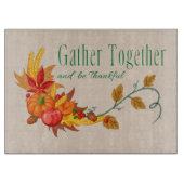 Gather Together | 秋をテーマにした15"x11" カッティングボード (正面)