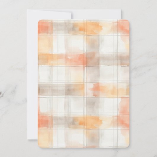 Gather Together Gingham Thanksgiving Invitation 招待状 (裏面)