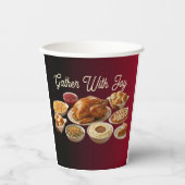 Gather With Joy ハーベストフィースト使い捨て紙コップ 紙コップ (正面)