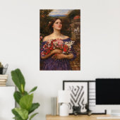 Gather Ye Rosebuds by John William Waterhouse ポスター (ホームオフィス)