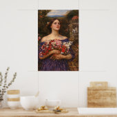 Gather Ye Rosebuds by John William Waterhouse ポスター (キッチン)