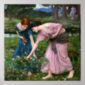 Gather Ye Rosebuds by John William Waterhouse ポスター (正面)