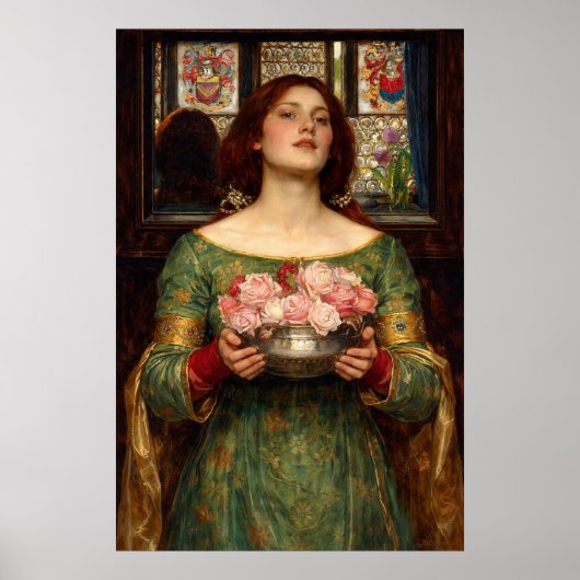 Gather Ye Rosebuds While Ye May by Waterhouse ポスター (正面)