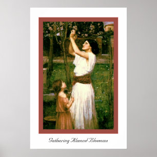 Gathering Almond Blossoms ポスター