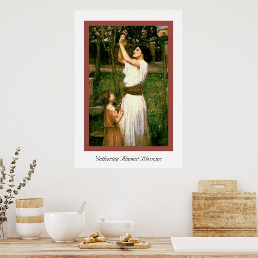 Gathering Almond Blossoms ポスター (キッチン)