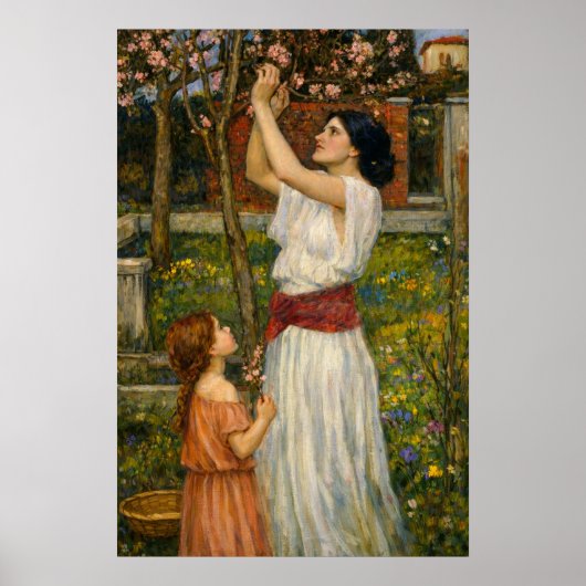 Gathering Almond Blossoms by Waterhouse ポスター (正面)