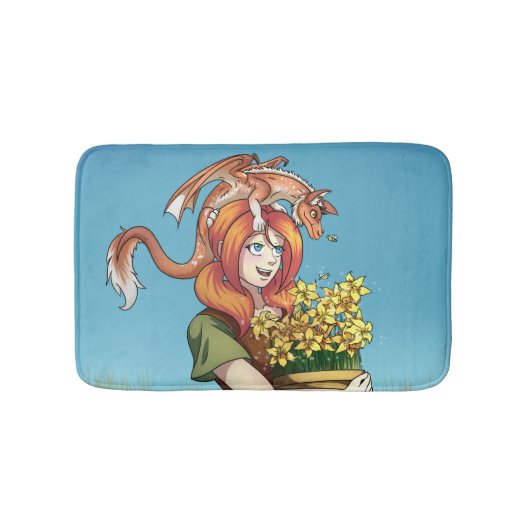 Gathering Flowers with a Dragon バスマット (正面)
